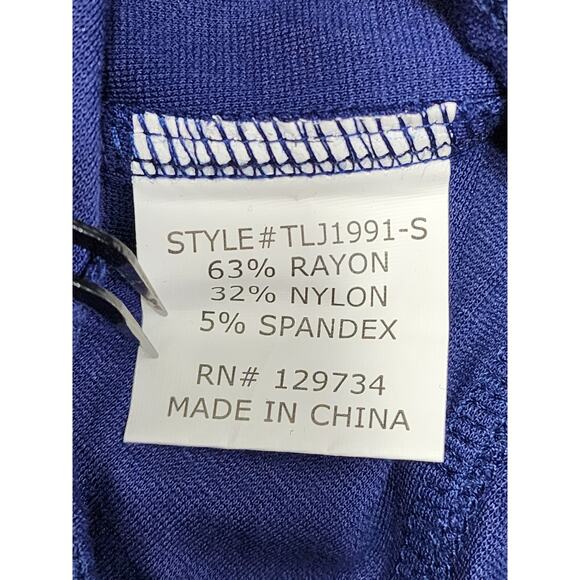 NEW True Love USA High Waist Slim Fit Zipper Hem Pants Size M Blue Black Stretch - Picture 8 of 13